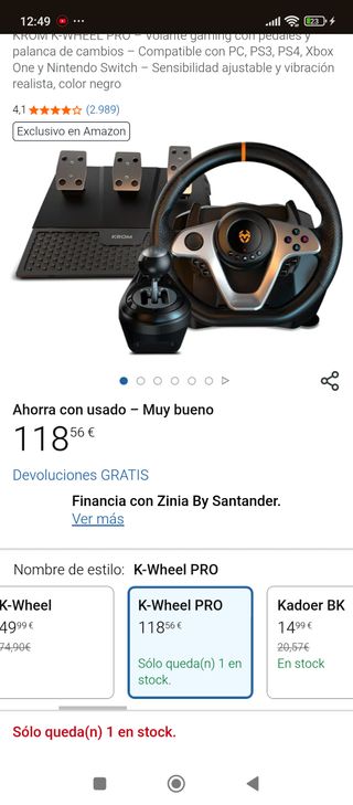 cambio por Xbox series s volante krom ps4 Xbox pc