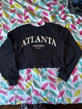 Sudadera corta Bershka