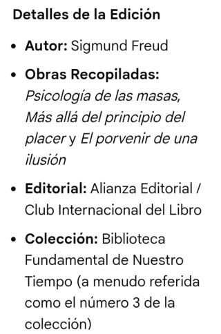Libro: Psicología de las Masas / Más Allá del Prin
