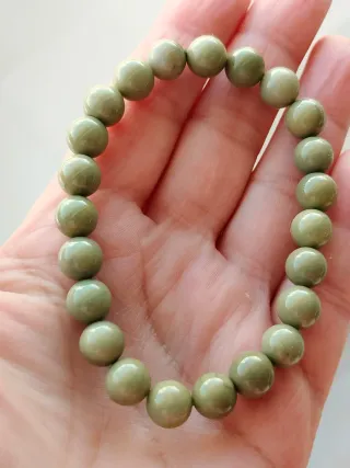 Pulsera Ágata Alashan Verde Oliva