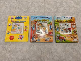 Pack cuentos para bebes y 3 libros con imanes