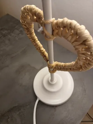 Lampada da tavolo cuore shabby vintage