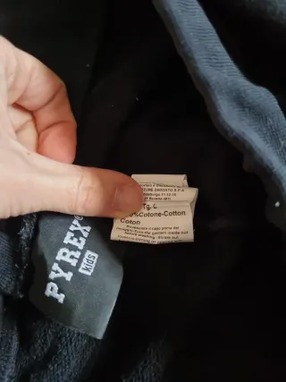 Pantalone Pyrex nero con logo