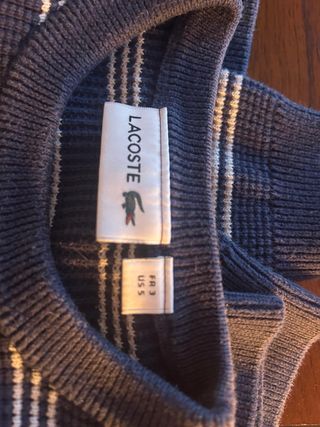 Jersey Lacoste Rayas Hombre Azul