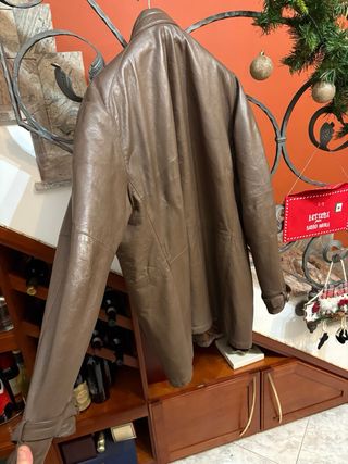 Giubbotto in vera pelle vintage marrone