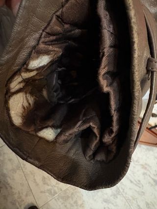 Giubbotto in vera pelle vintage marrone