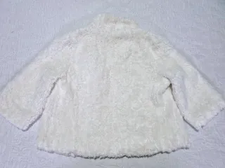 Abrigo de pelo blanco