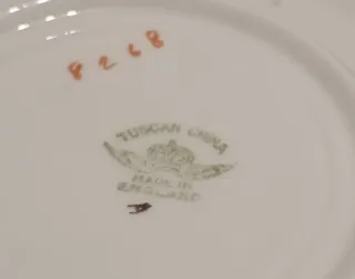 PLATILLO DE TÉ DE PORCELANA FINA MARCA TUSCAN