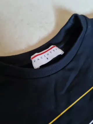 Felpa Paciotti nera con scritte taglia XL bambino