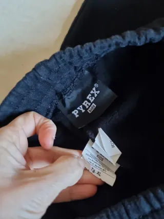 Pantaloni tuta Pyrex neri taglia XL bambino