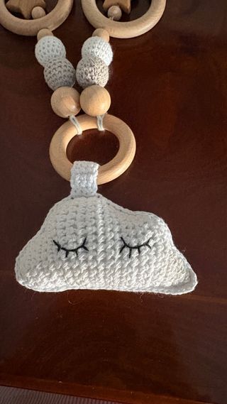 Cadena para cochecito de bebé de madera. Nuevo