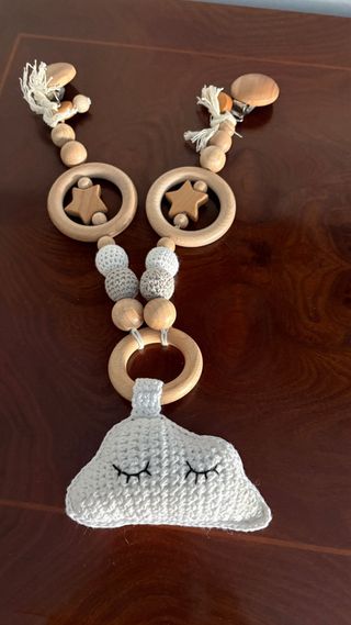 Cadena para cochecito de bebé de madera. Nuevo