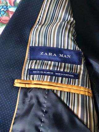 Traje Zara Hombre Talla 48 Azul Marino