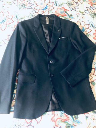 Traje Zara Hombre Talla 48 Azul Marino