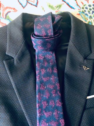 Traje Zara Hombre Talla 48 Azul Marino