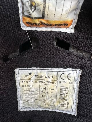 Casco Hípica Fouganza Negro/Gris