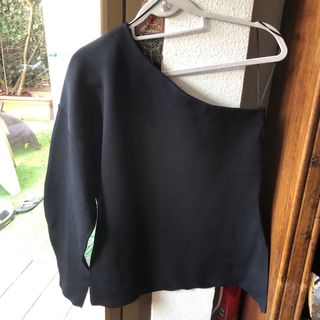 Ganga Rebajado Jersey Negro Hombro Descubierto