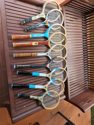 Raquetas Tenis Madera decoración Colección Vintage