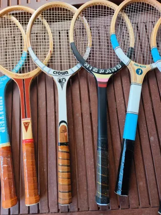 Raquetas Tenis Madera decoración Colección Vintage