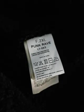 Abrigo largo Punk Rave gótico terciopelo