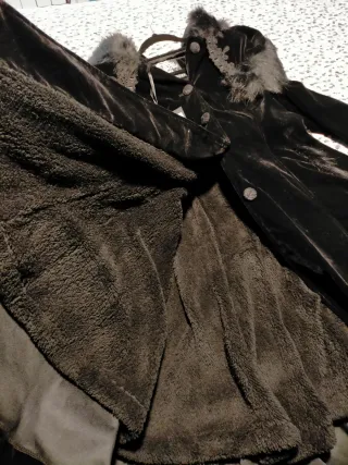 Abrigo largo Punk Rave gótico terciopelo