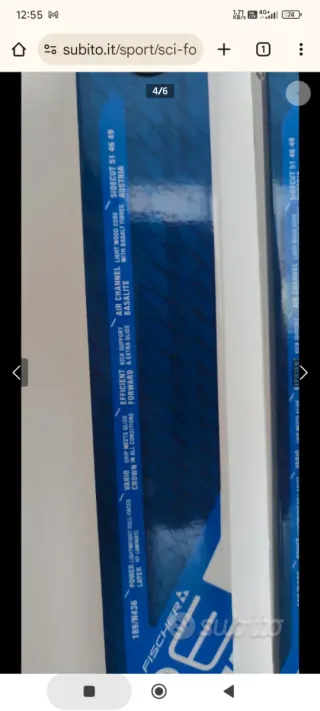 Sci fondo Fischer con attacchi nuovi