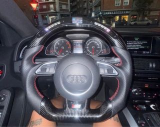 Volante Audi Sline Achatado Carbono