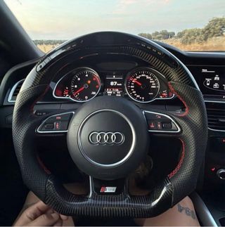 Volante Audi Sline Achatado Carbono