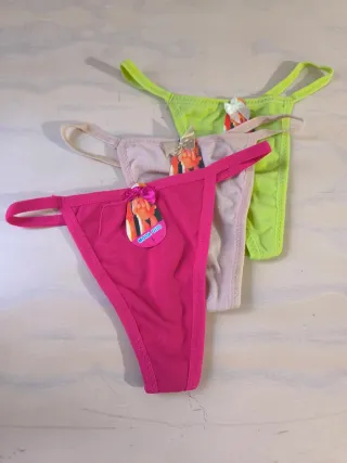 Tangas S (Rosa, Verde, Beige)