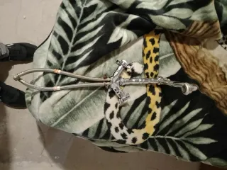 Grifo de lavavo plata y multicolor