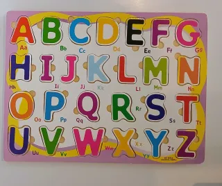 2 Puzzles Madera Letras Mayúsculas y Minúsculas