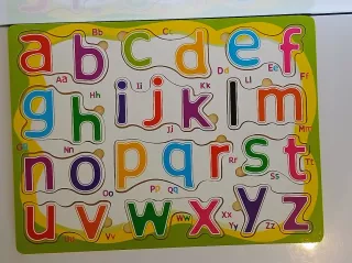 2 Puzzles Madera Letras Mayúsculas y Minúsculas