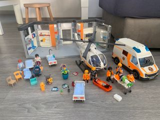 Playmobil Hospital, Ambulancia y Helicóptero