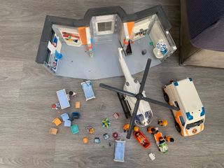 Playmobil Hospital, Ambulancia y Helicóptero