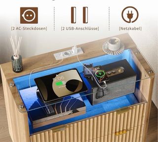 Mesa consola madera y cristal
