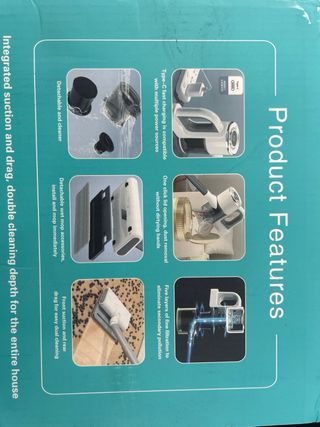 Aspiradora de mano negra y dorada