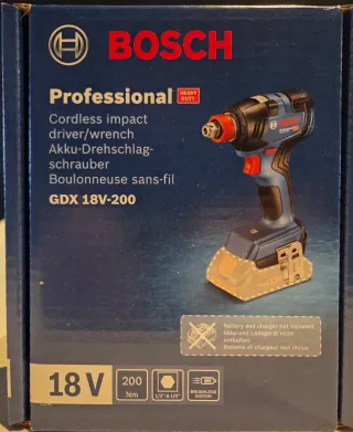 *Nuevo* Bosch GDX 18V-200 Atornillador de Impacto