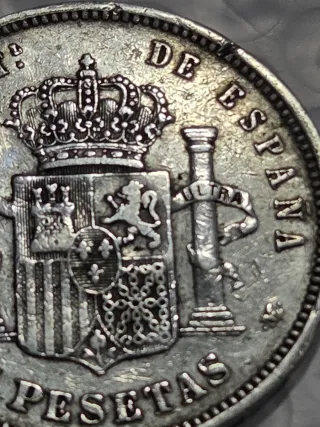 Moneda 5 Pesetas Alfonso XII 1883 Plata