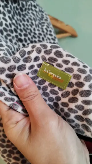 Cappottino cane maculato grigio e fucsia