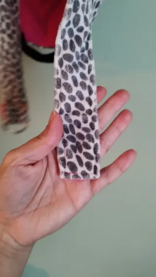 Cappottino cane maculato grigio e fucsia