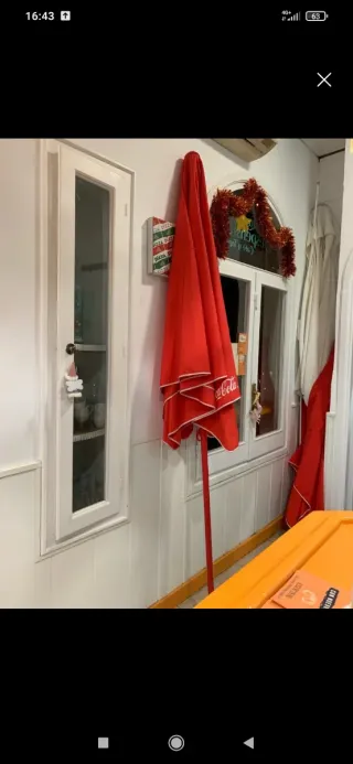 Sombrilla Coca-Cola Roja