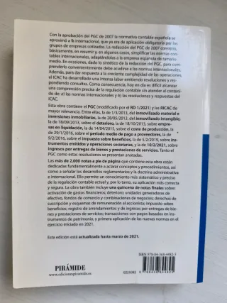 Plan General de Contabilidad ANOTADO: Modificad...