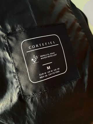 Plumífero Cortefiel Negro Talla M