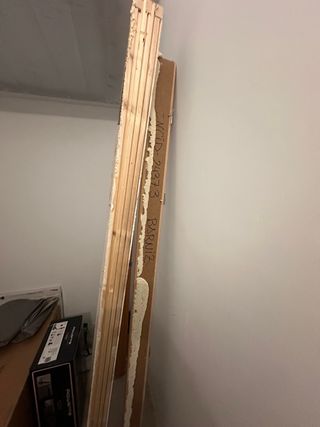 Puerta madera interior cristal sin usar.