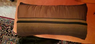 Divano angolare pelle e legno