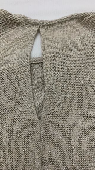 Vestido largo Zara brillos beige/dorado Talla M