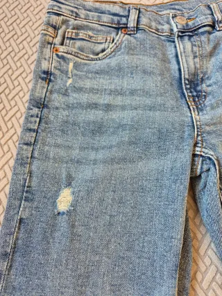 Pantalón Vaquero Zara Niño Azul Rotos