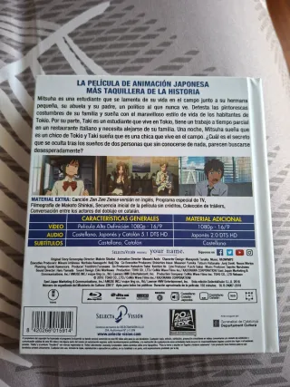 Blu-ray Your Name. Colección Makoto Shinkai