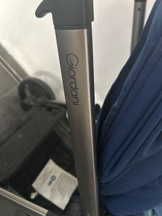 Carro de paseo azul con estampado prenatal