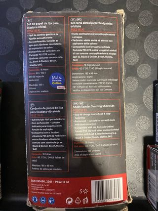 Pack lijas excéntrica PARKSIDE 18 uds